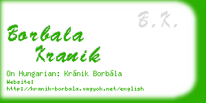 borbala kranik business card