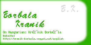 borbala kranik business card